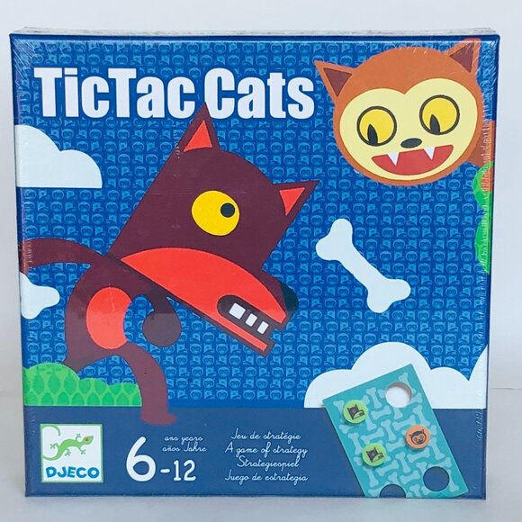 New Sealed Djeco Game of  Strategy TicTac Cats for Age 6-12 Years - Picture 6 of 12
